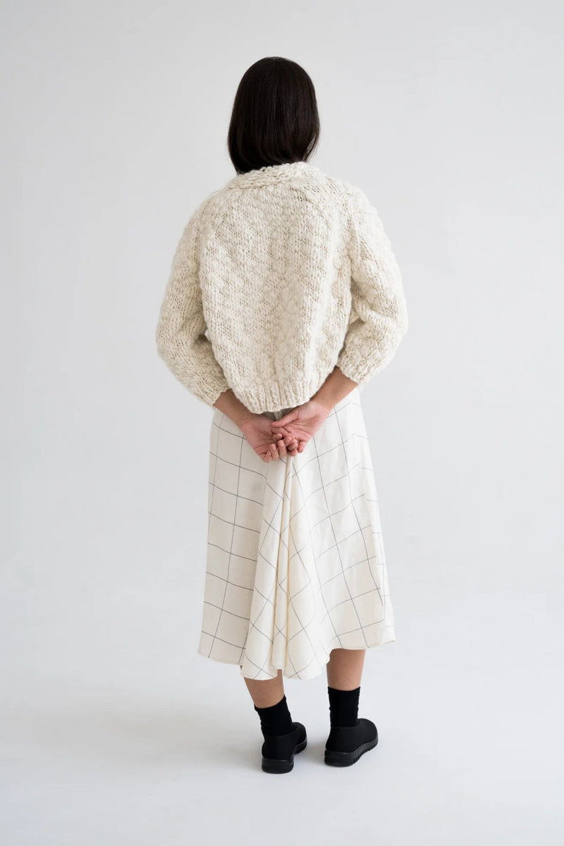 Jacardana Hand Knit Cardi | Ivory