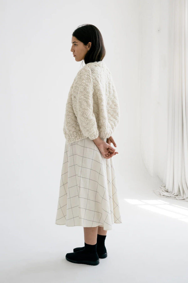 Jacardana Hand Knit Cardi | Ivory