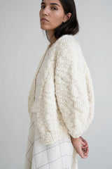 Jacardana Hand Knit Cardi | Ivory