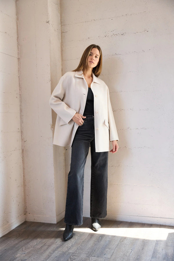 Handmade Wool Coat | Creme