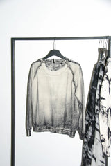 Hand Painted Pullover | Natural + Black