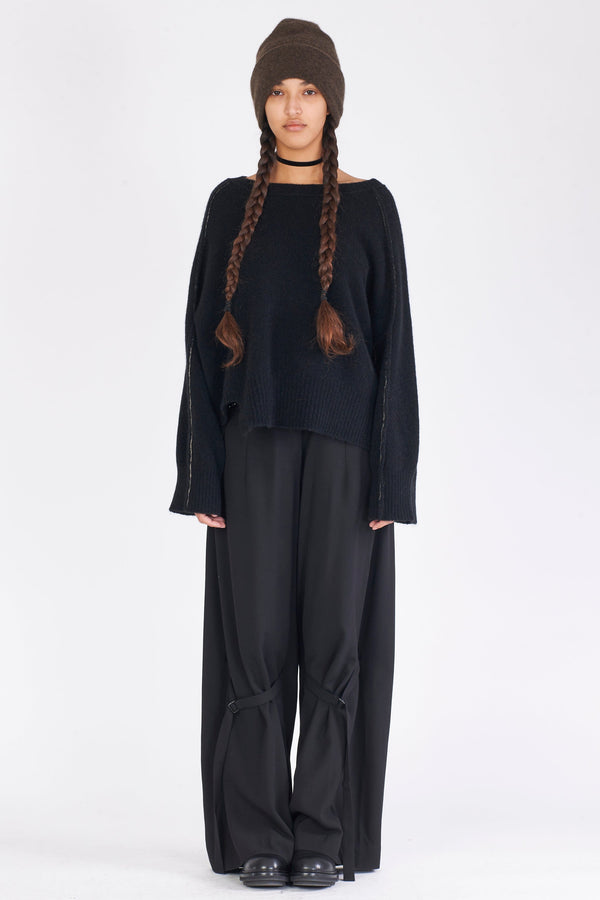 Yak Asymmetrical Jumper | Black