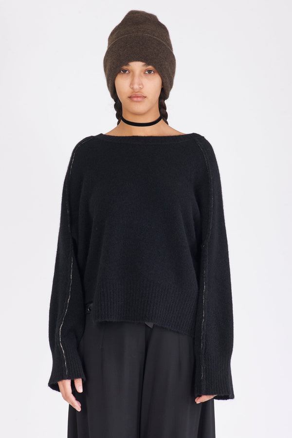 Yak Asymmetrical Jumper | Black