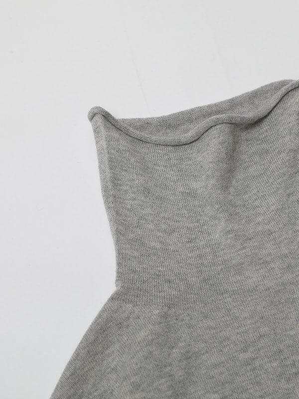 Cotton Cashmere Turtleneck | Gray