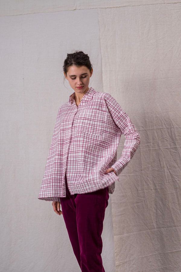 Shirt Print Cikita | Fuchsia Checks