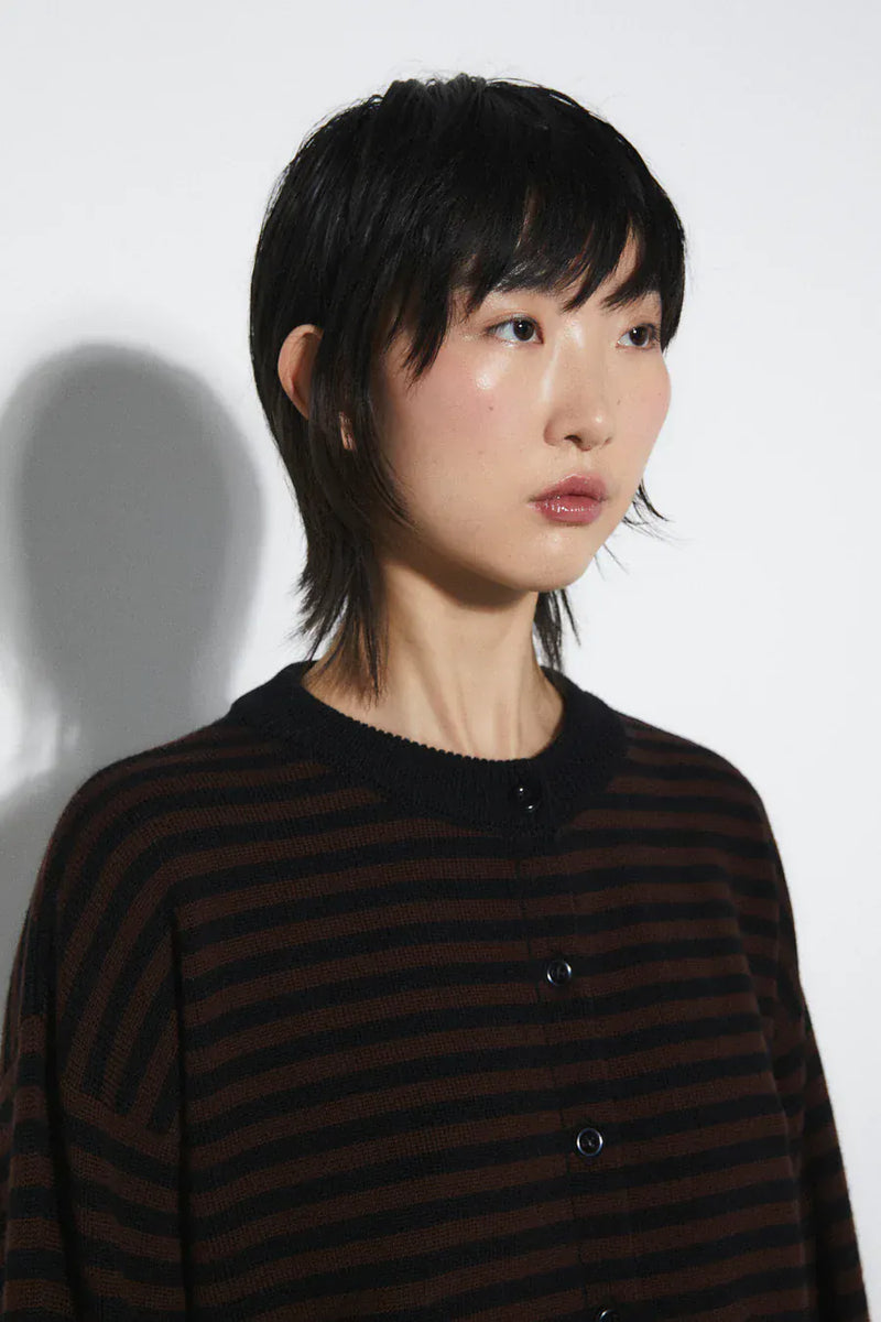 Lynn Cardigan | Brown Stripes