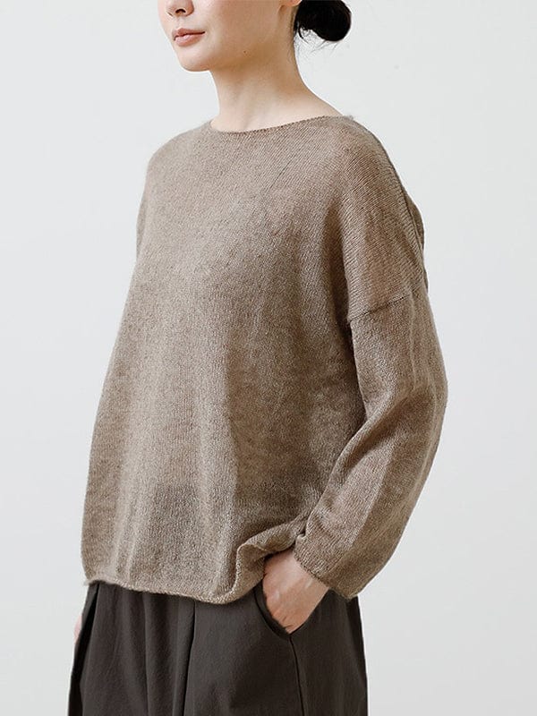 Mohair Silk Pullover | Sand