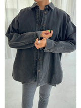 Theo Heavy Denim Jacket | Black