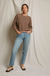 Alexi Sweatshirt | Mocha Stripe