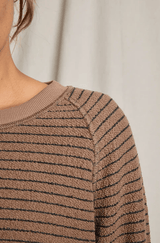 Alexi Sweatshirt | Mocha Stripe