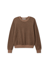 Alexi Sweatshirt | Mocha Stripe