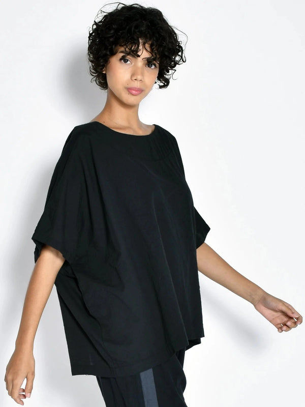 Coarse Cotton Box Top | Black