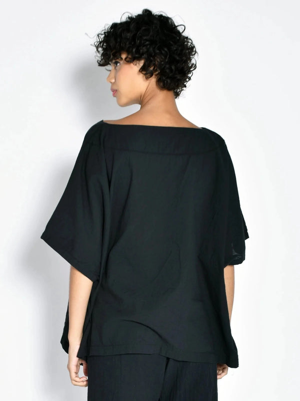 Coarse Cotton Box Top | Black
