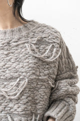 Floating Thread Knit Jumper | Taupe