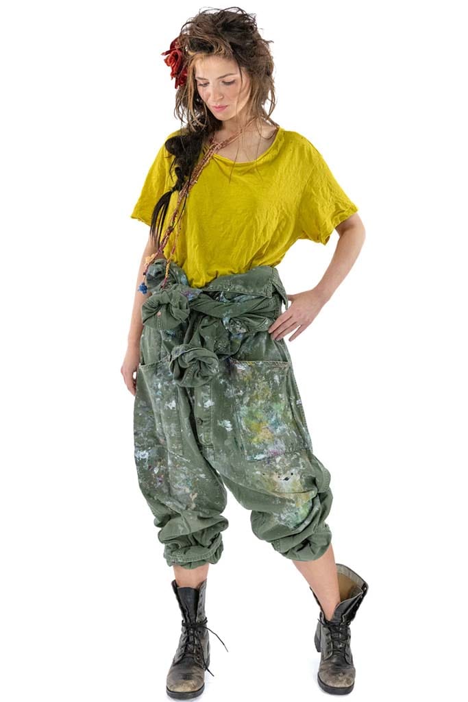 Magnolia pearl boyfriend cut t in chartreuse high visibility color