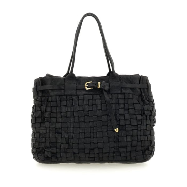 Penelope Woven Shopper | Black