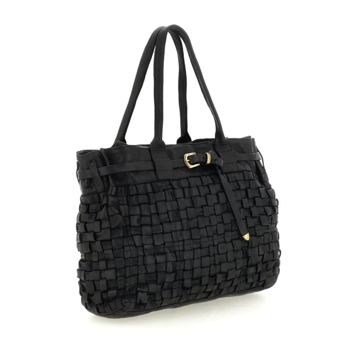 Penelope Woven Shopper | Black