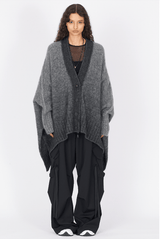 Loose Cardigan | Ombre Graphite