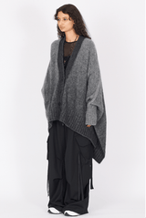 Loose Cardigan | Ombre Graphite