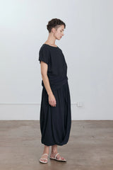 Greek Column Skirt | Sumi Black