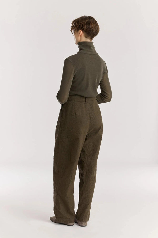 Crinkled Trouser | Charcoal