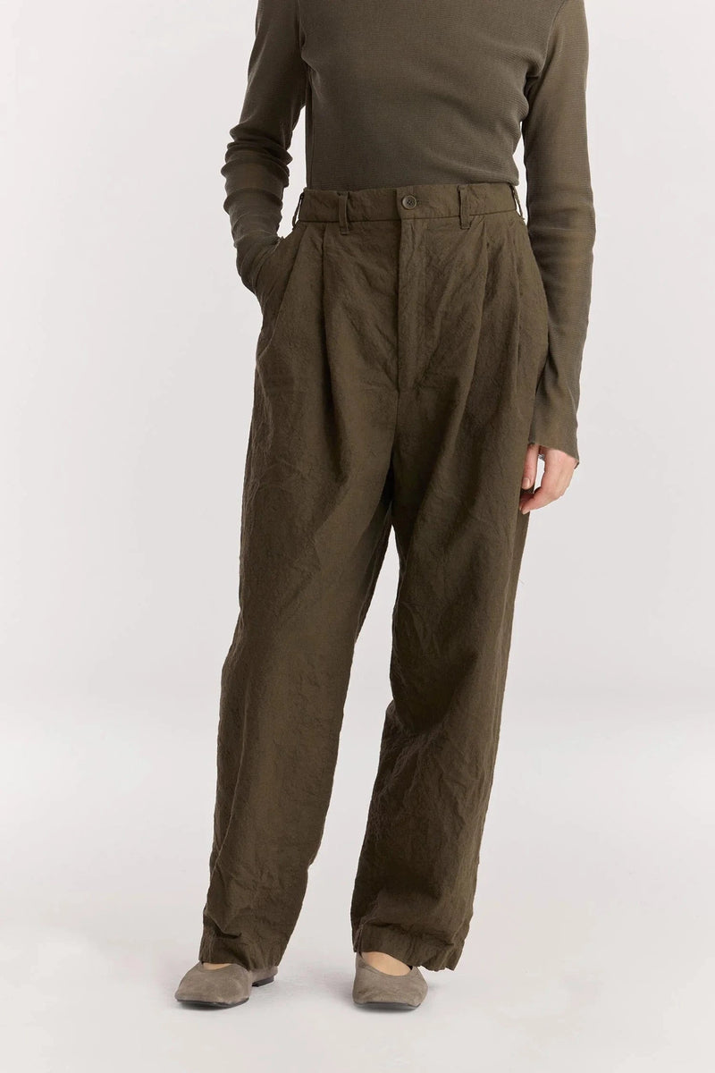 Crinkled Trouser | Charcoal