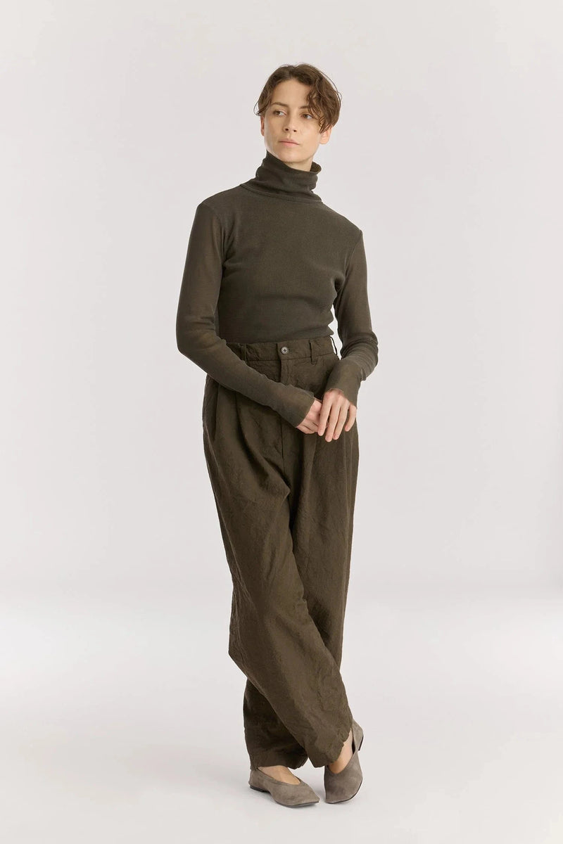 Crinkled Trouser | Charcoal