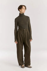 Crinkled Trouser | Charcoal