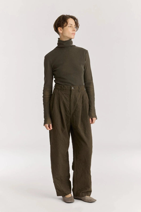 Crinkled Trouser | Charcoal