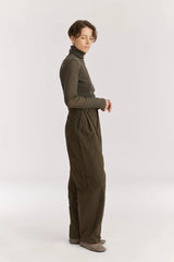 Crinkled Trouser | Charcoal