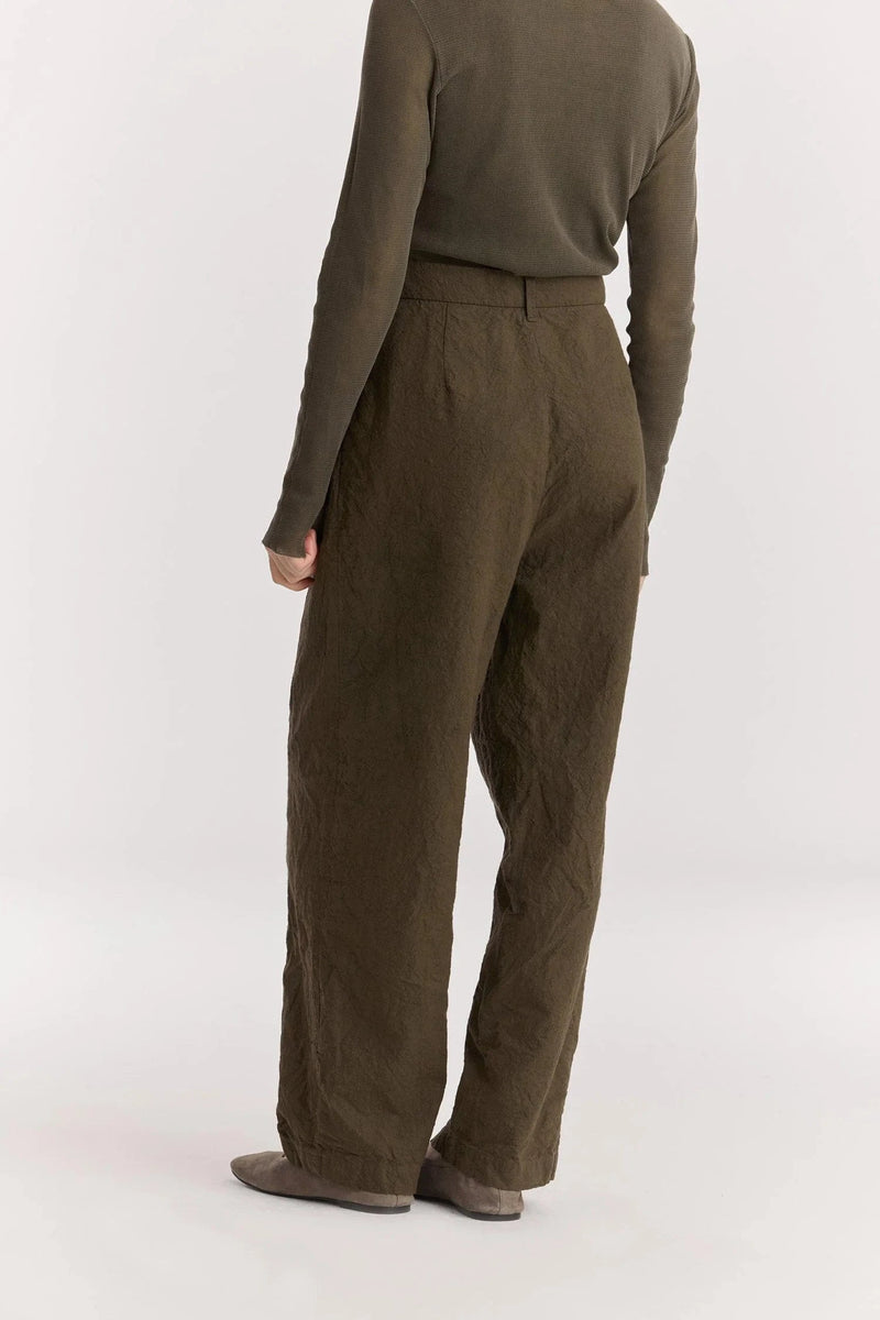 Crinkled Trouser | Charcoal