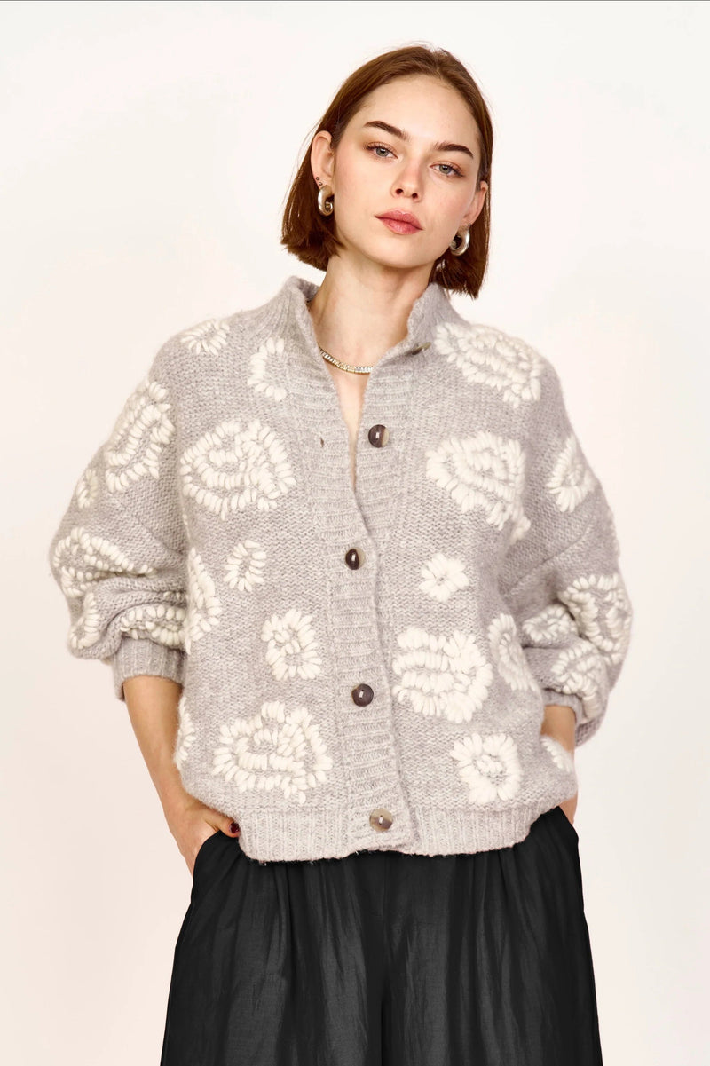 Cusco Waterlily Cardigan | Dove + Ivory