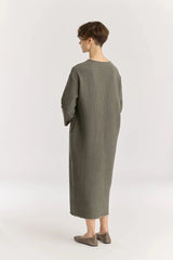Diamond Quilted Dress | Slate