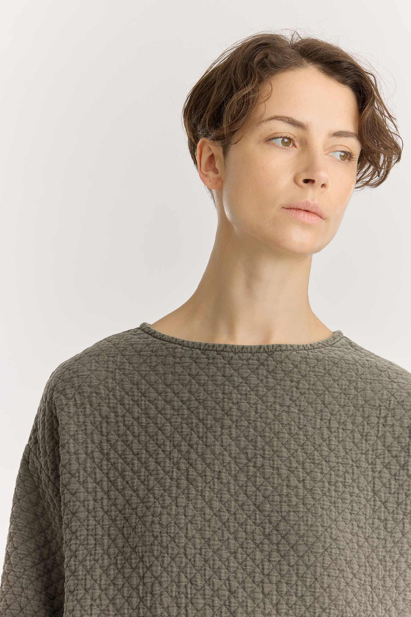 Diamond Quilted Dress | Slate