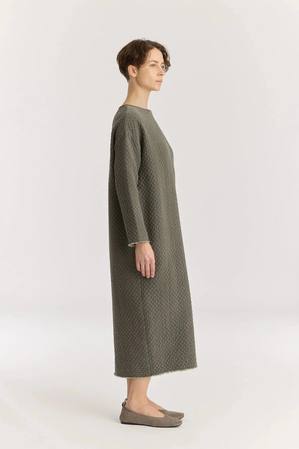 Diamond Quilted Dress | Slate