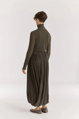 Double Layered Drapey Skirt | Slate