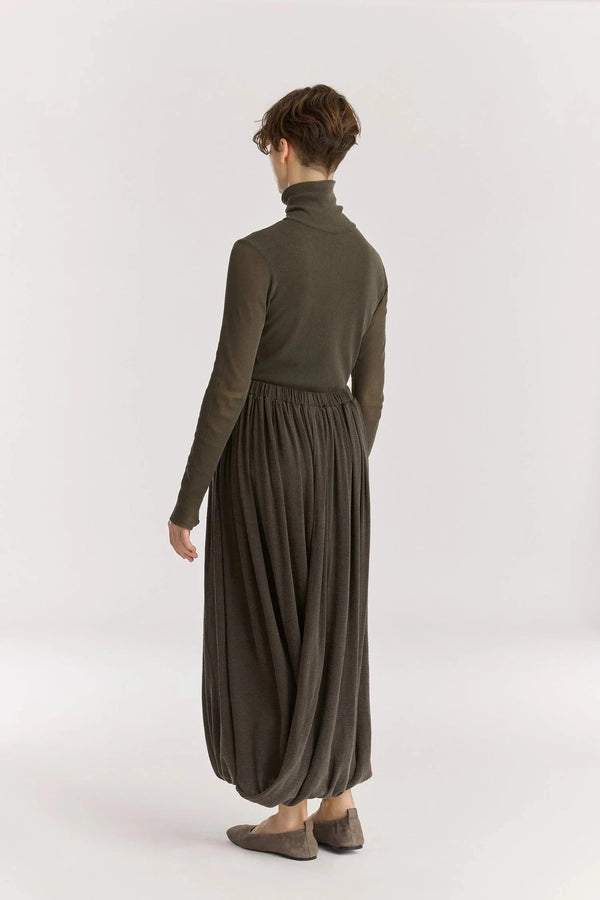 Double Layered Drapey Skirt | Slate