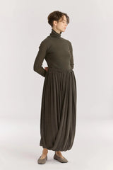 Double Layered Drapey Skirt | Slate