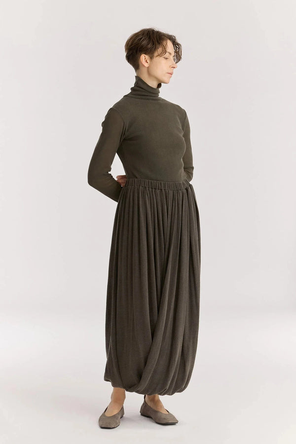 Double Layered Drapey Skirt | Slate