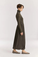 Double Layered Drapey Skirt | Slate