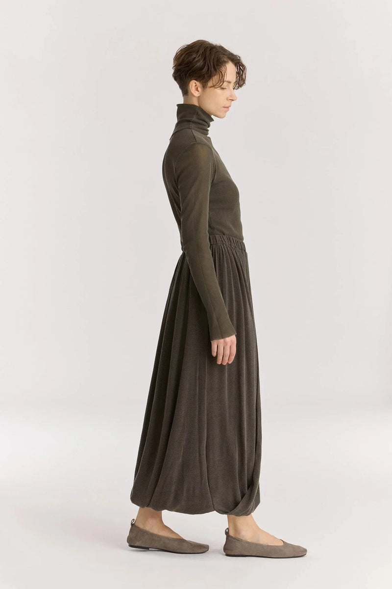 Double Layered Drapey Skirt | Slate