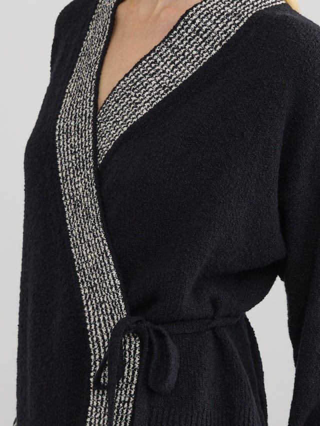 Lily Wrap Cardi | Black Stripe