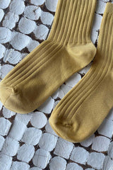 Le bon shoppe her socks in butter cup light yellow color