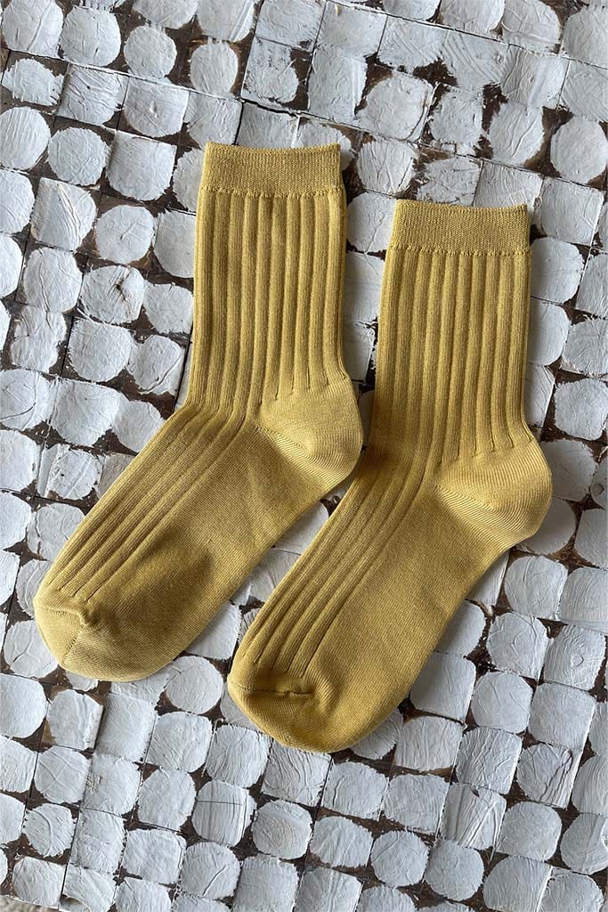 Le bon shoppe her socks in butter cup light yellow color
