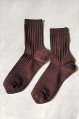 Le Bon Shoppe her sock in coffee brown color