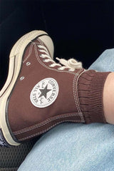 Le Bon Shoppe her sock in coffee brown color