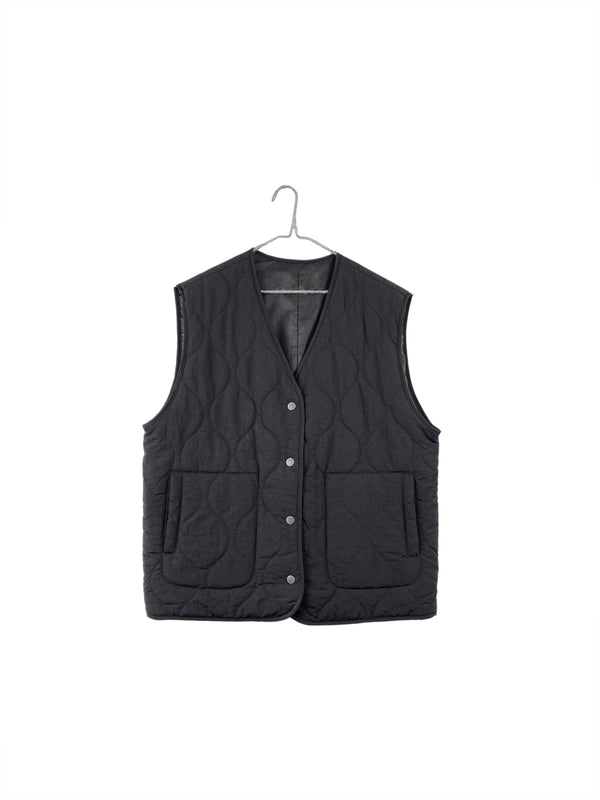 Quilted Vest | Black