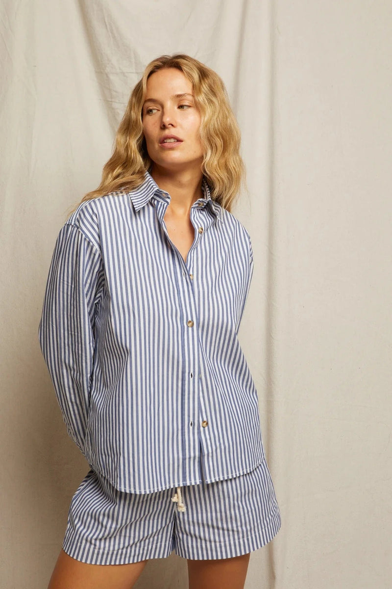 James Button Down | Chambray Stripe