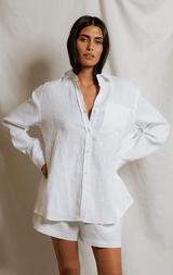 Lorelai Linen Shirt | White