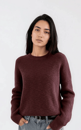 Pull-On Sweater | Mahogany
